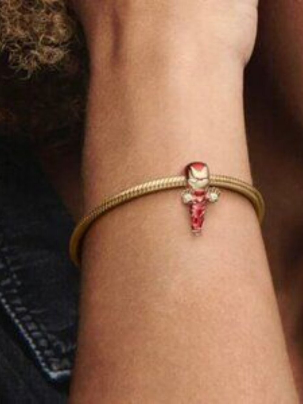 Pandora Red and Gold Superhero Charm Bead - Picture 4 of 4